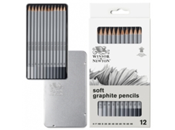 Conjunto de 12 Lápis Grafite Suaves Winsor & Newton