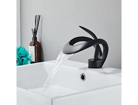 Torneira De Lavatório Cascata Preta, Cerâmica Relavaev