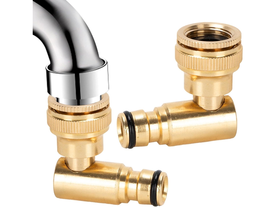 Conector Universal Giratório De 2 Peças Para Mangueira Jardim Em Aço