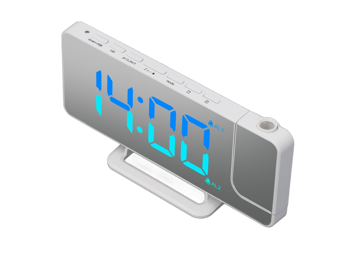 Relógio Alarme Projeção Rgb Usb c