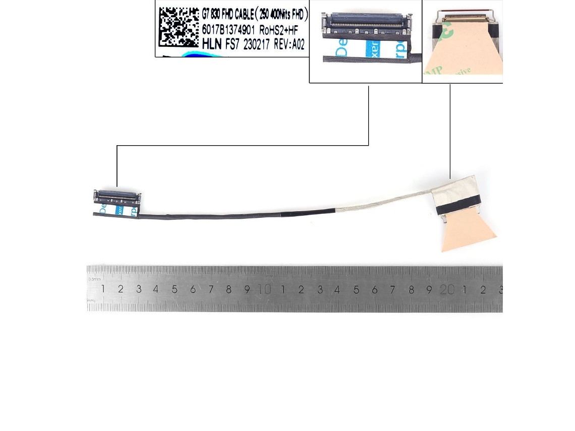Cabo Lcd/led Hp 830 G7 835 G7 30pin0.5 Fhd 250 400 Nits 6017b1374901 Compativo