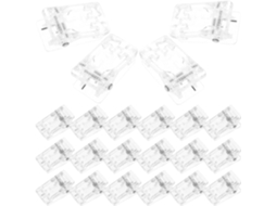 Conjunto De 50-clips Mola Plástico Transparente Homoyoyo, Porta Crachás, Clips Adesivos Uso Em Escritório E Escola