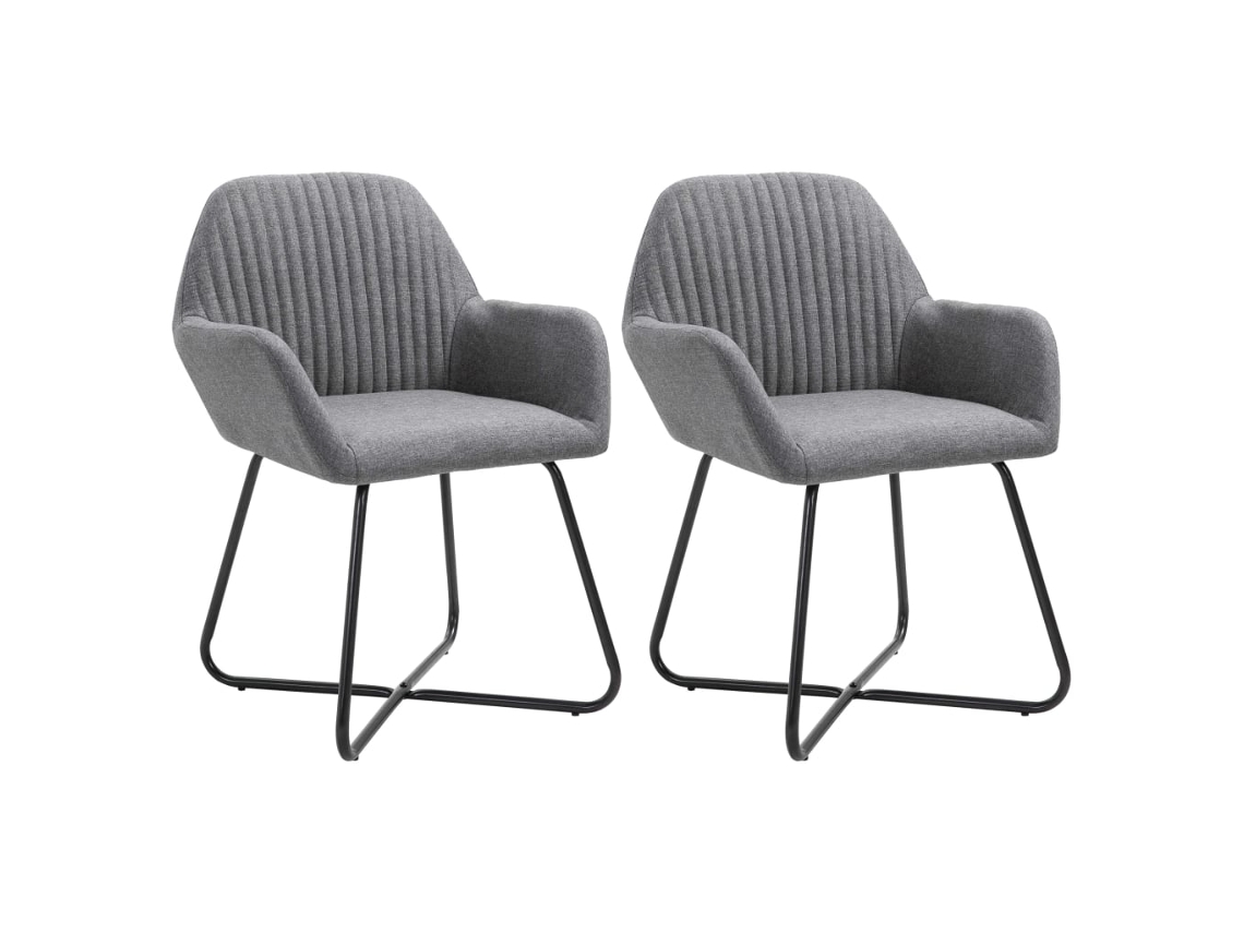 Dining Chair, Dining Chairs Vidaxl Cinzeto Tecido (n/a)