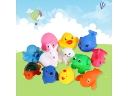 Mali 12 Brinquedos de Banho para Crianças Animais com Som e Flutuação em Água Squeaky Squeeze