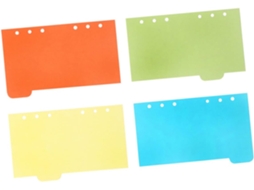 Pacote Com 25 Folhas De Papel Para Cadernos, Divisórias, Fichas Abas, Extras Espiral E Páginas Adicionais
