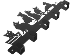 Gancho De Parede Decorativo Com Parafusos, Gato De Ferro Preto