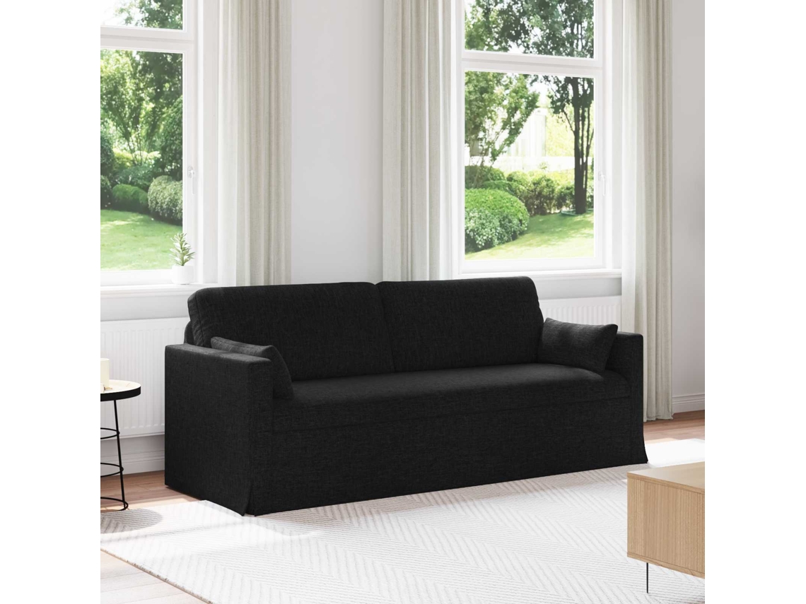 Vidaxl Sofá Preto 198 X 78 X 80 Cm Tecido