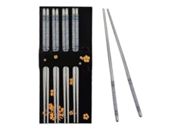 Configuração 10 Varas De Aço Inoxidável 22,5 Cm Branco E Azul 5 Pares