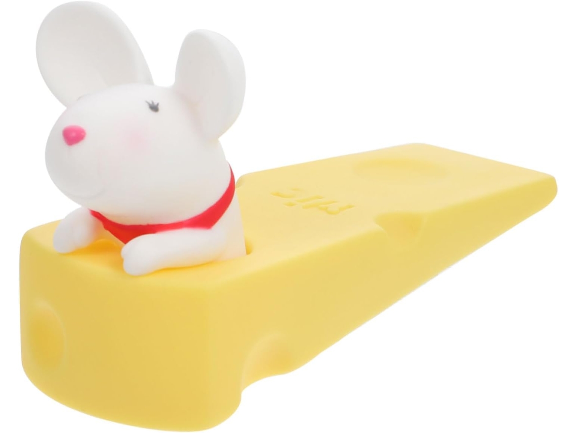 Batente De Porta Luminoso Em Formato De Rato, Tamanho Pequeno, Antiderrapante, Proteção Anticolisão, Cunha Para Porta
