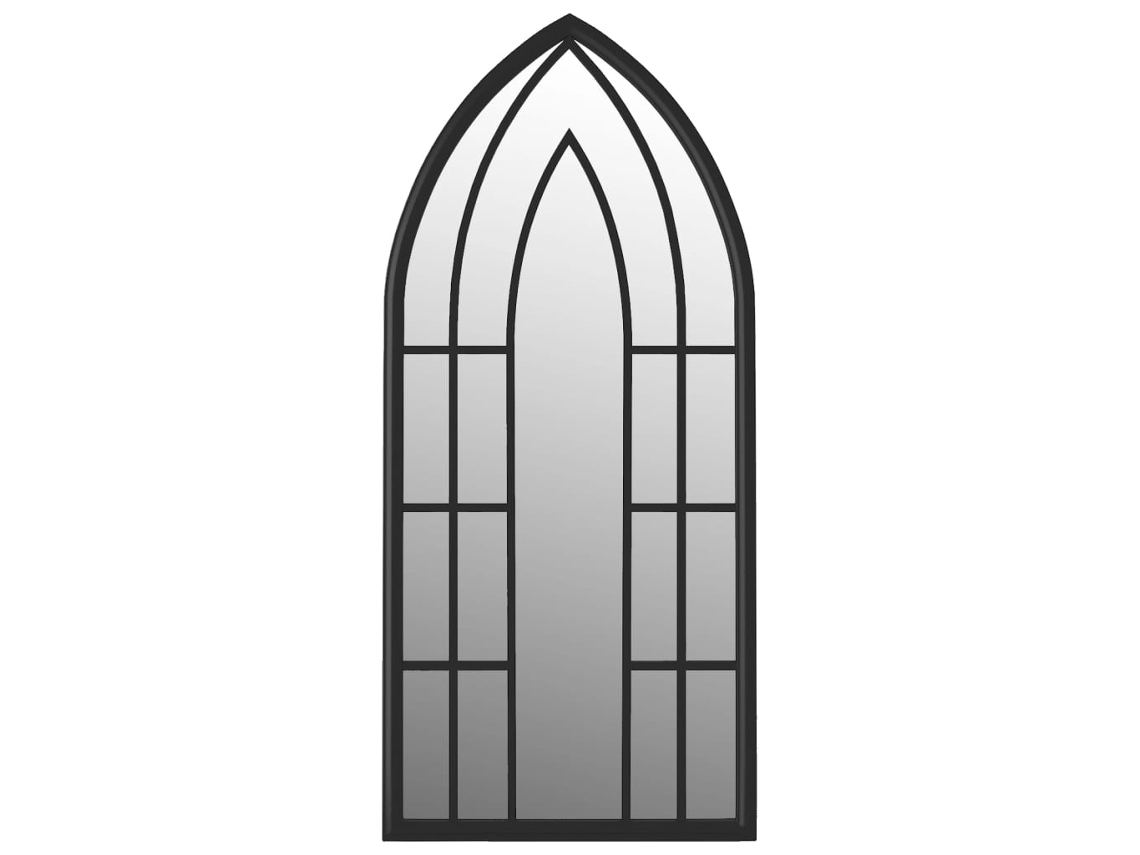 Garden Mirror, Garden Mirrors Vidaxl Preto Ferro (100 X 45 Cm)