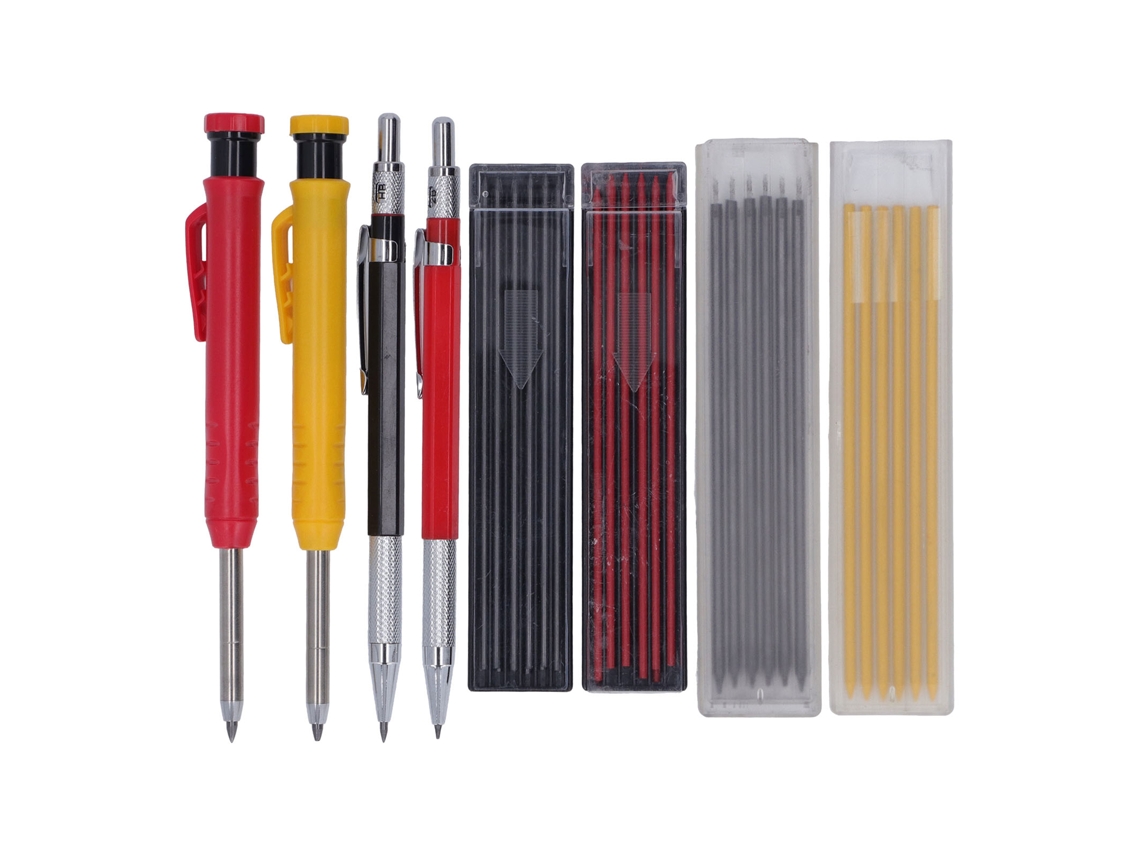 Set De Lápis Mecânico Para Carpinteiros Com 40 Recargas - Ferramenta De Carpintaria Para Buracos Profundos