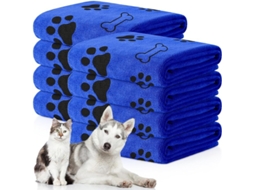 Conjunto de 8 Toalhas para Cães, Feitas de Microfibra, de Secagem Rápida e Absorventes, 40 X 24 Polegadas, Azul. PANOONA