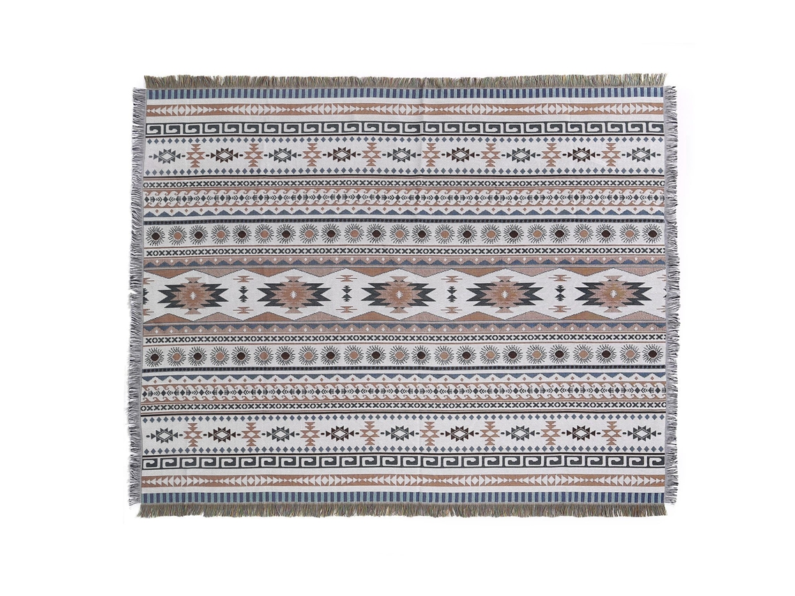 1 Peça 160x130cm Malha Xadrez Xadrez Decorada Com Franjas-aquaforge