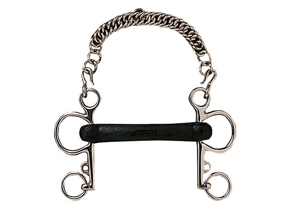 Bocal Mullen Bocal de Borracha Macia Pelham Prateado 13.5 Cmhispano Hipica
