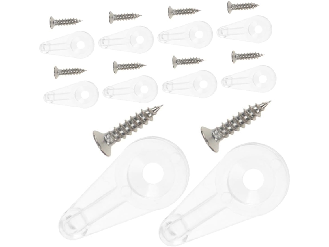 Uonlytech 25 Grampos De Fixação Plástico Para Vidro Com Parafusos Pain