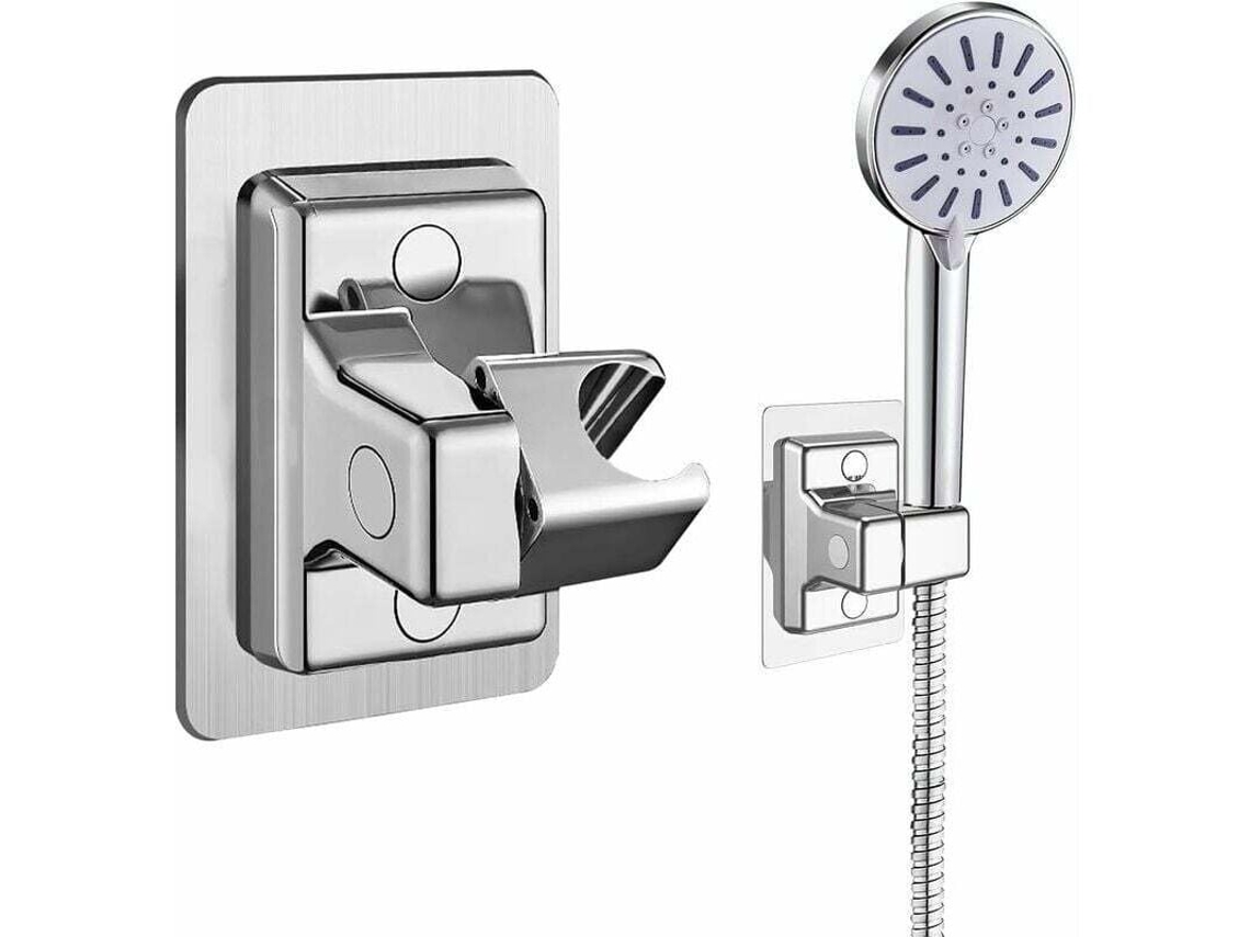 Lurelia Suporte Adesivo Para Chuveiro Abs Cromado Rotação 360º Ajustável Universal Autoadesivo
