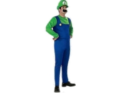 Traje De Cosplay Super Mario Luigi Para Adultos E Crianças Carnaval Halloween Festa Luigi Homens Verdes L