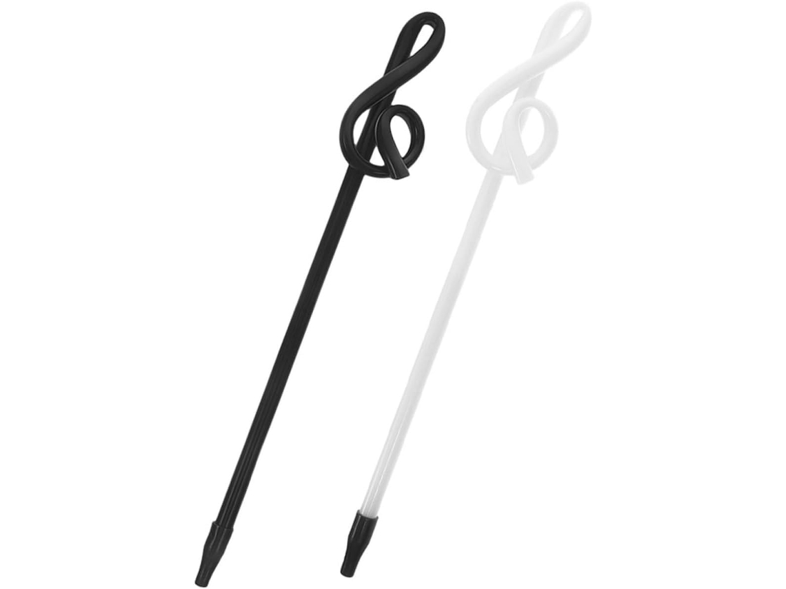 Conjunto De 2 Canetas Esferográficas Com Motivos Musicais. Originais