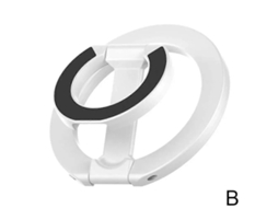 Suporte de anel magnético duplo AQUAFORGE para celular, compatível com MagSafe, acessórios, branco