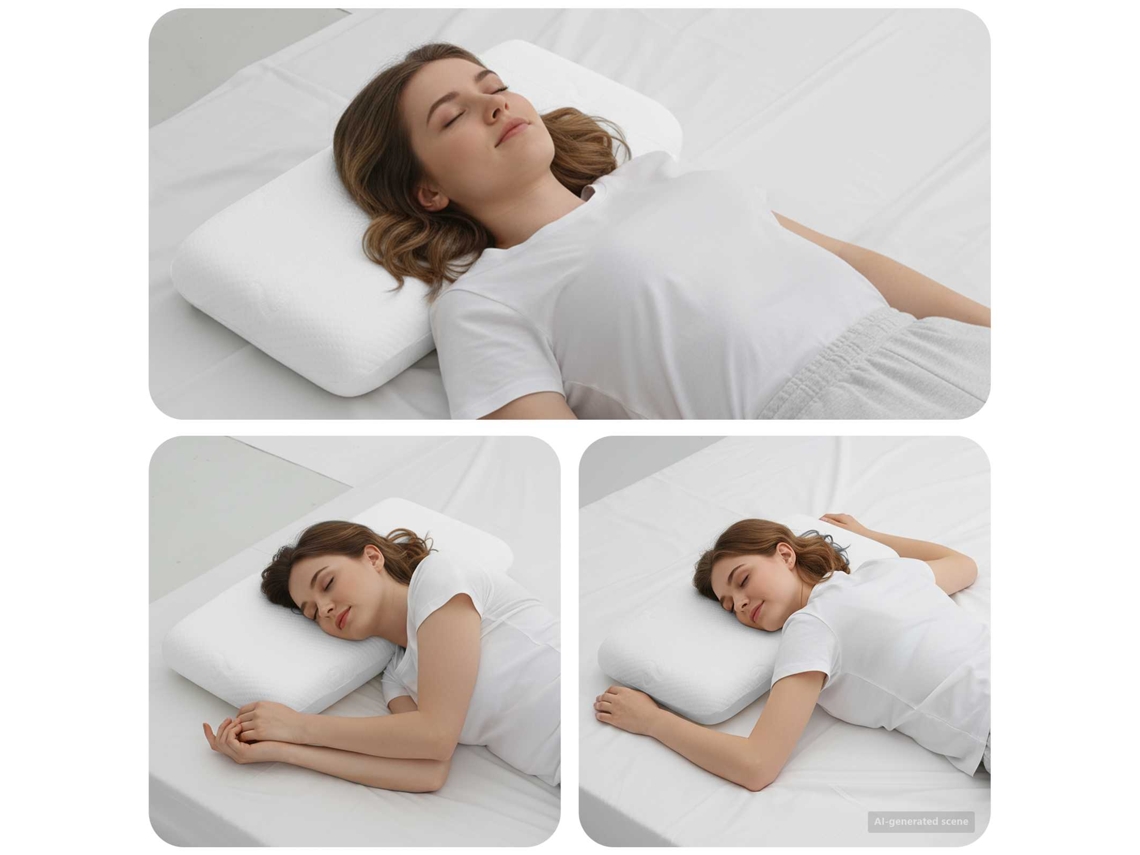 Vidaxl Travesseiro Para Dormir 70 X 36 X 13,5 Cm Médio Branco