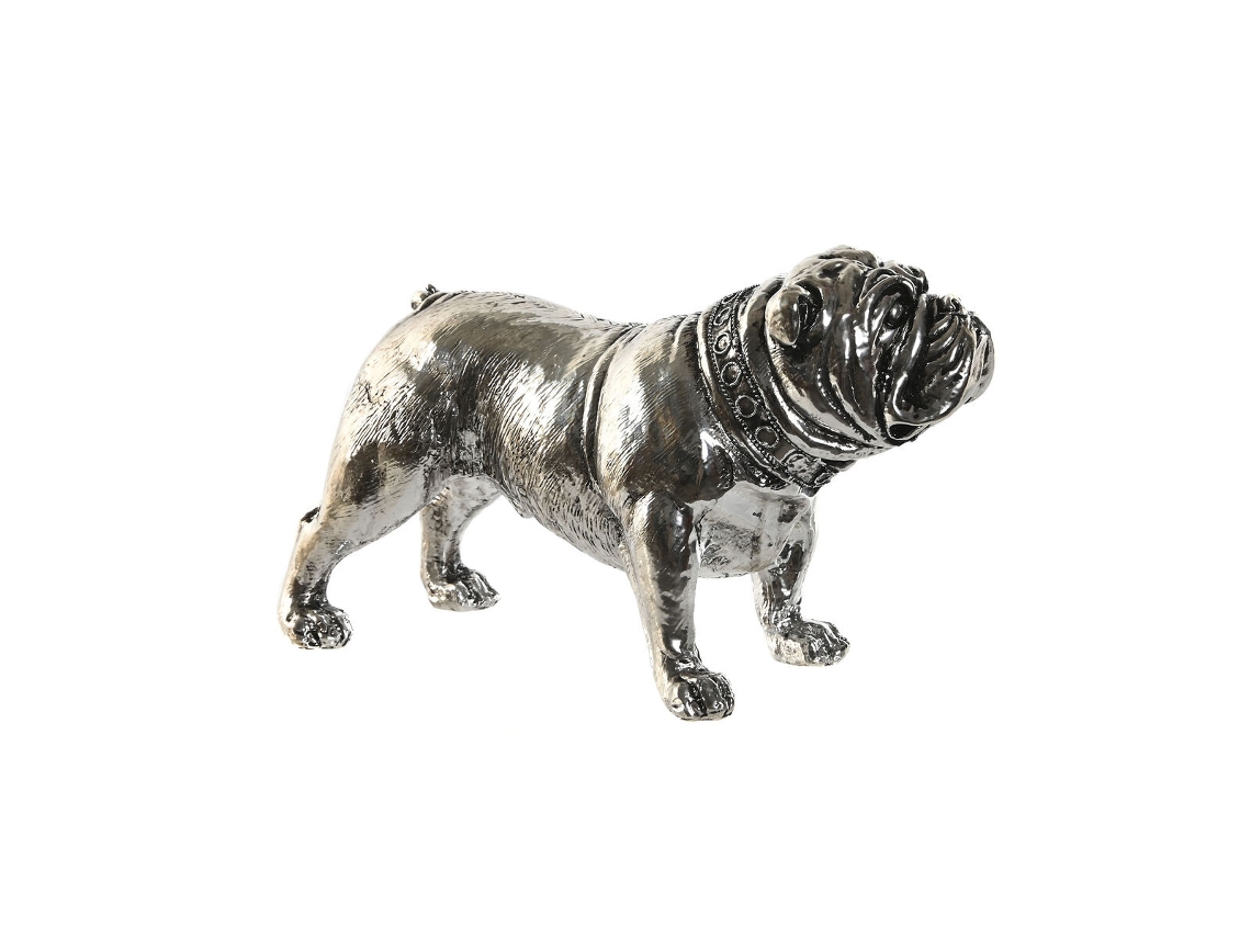 Home Esprit Silver Figura Decorativa Loft Dog 28,5 x 11 x 16 cm