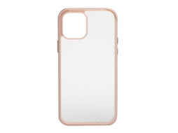 Capa de Telefone com padrão de fibra e moldura de metal para iPhone 12/12 Pro EOOCOO com proteção total