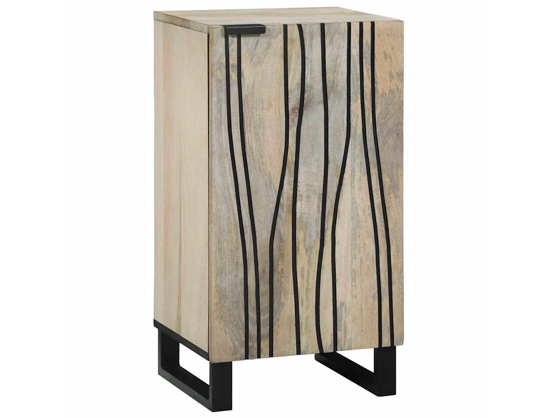 Vidaxl Sideboard Branco 40 X 33 X 75 Cm Madeira De Mangueira Maciça
