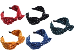 De 5 Tiaras Nuobesty Para Meninas Com Orelhas De Coelho E Laços De Bolinhas - Acessórios Decorativos