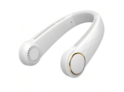 Ventilador de Pescoço Aigostar 2000mah, 3 Velocidades, Ângulo Ajustável, Sem Lâminas, Branco, Portátil para Atividades Ao Ar Livre SINI TECH STORE