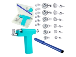Piercing De Orelha, Kit De Ferramentas Para Piercing Com Brincos De Aço Inoxidável (verde) Spqment