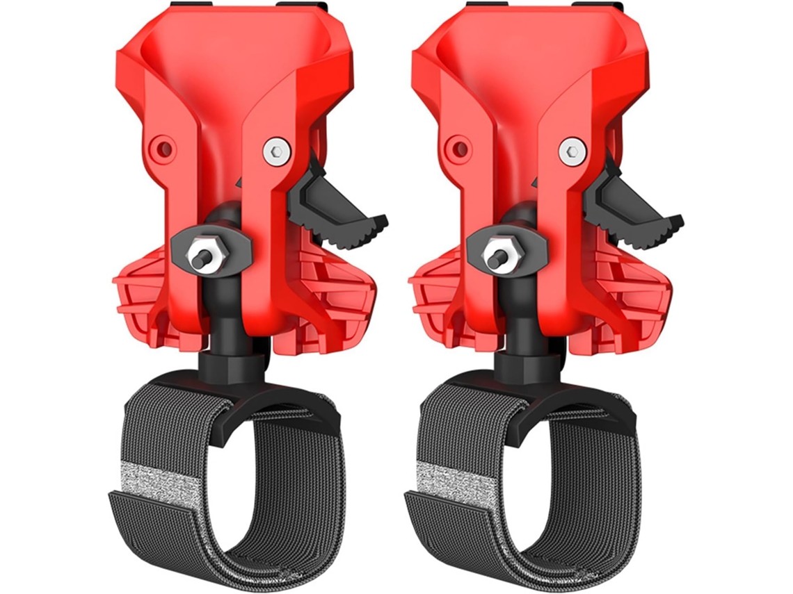Suporte para cinto de ferramentas elétricas com trava de segurança automática e sistema de liberação rápida.