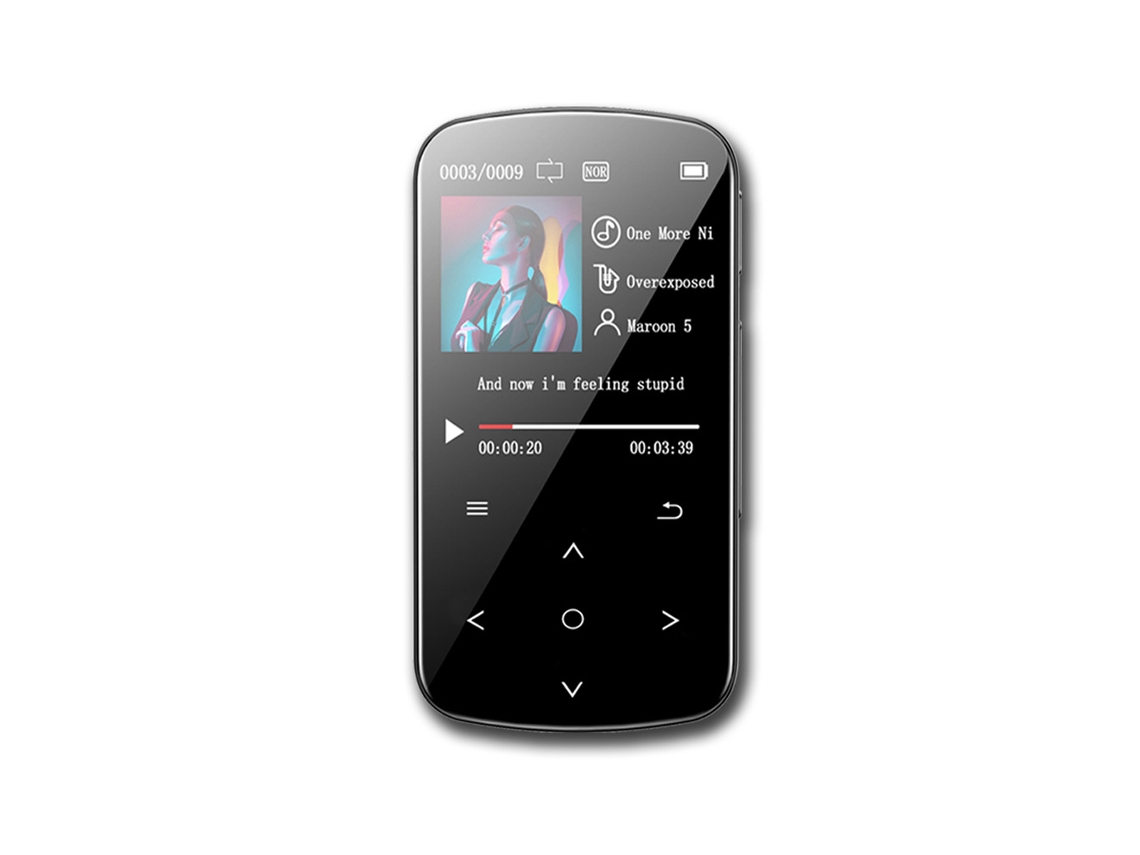 Leitor De Mp3, Sem Perdas, Com Tela De 1,5 Polegadas, Com Fones De Ouvido, Bluetooth Brilvibera