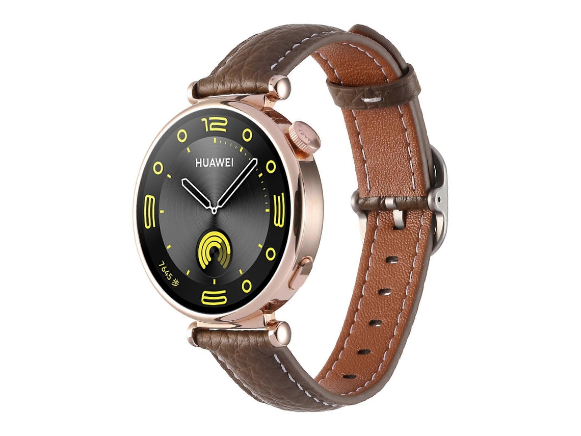 Pulseira De Couro Com Fivela Quadrada E Textura De Lichia De 18 Mm
