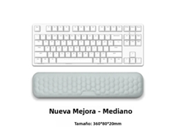 (médio - Cinza) Teclado, Mouse E Apoio De Pulso Ergonômicos - Protegem E Relaxam Seus Pulsos Enquanto Você Digita No Escritório