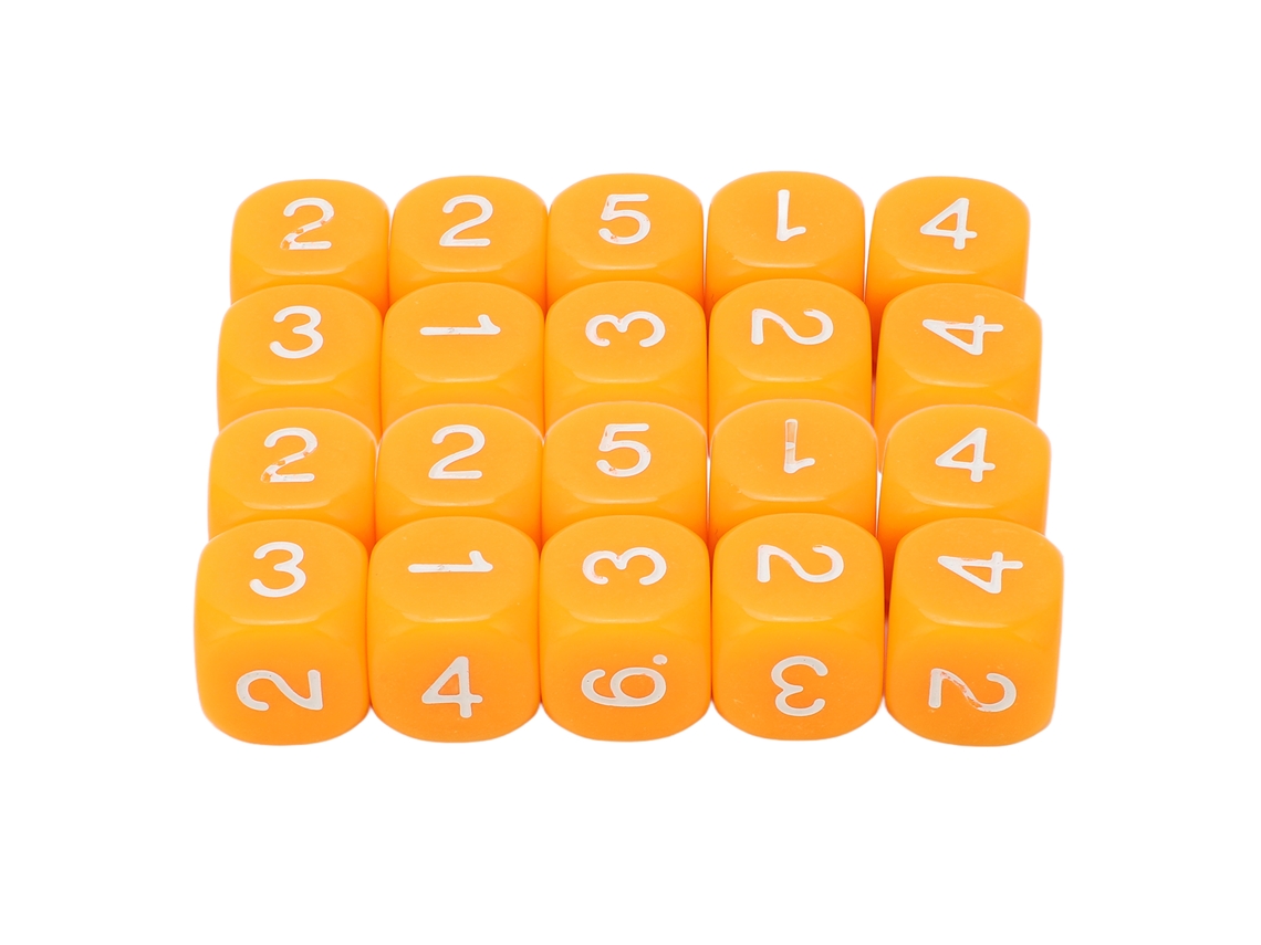 Conjunto de 20 Dados Numéricos de 6 Lados Business