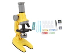 Primerox microscópio Científico para Crianças 100x 1200x Kit com Luz Led Brinquedo Educativo