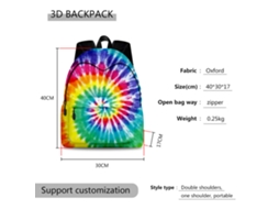 Mochila Escolar, 3d Com Estojo Para Estudantes
