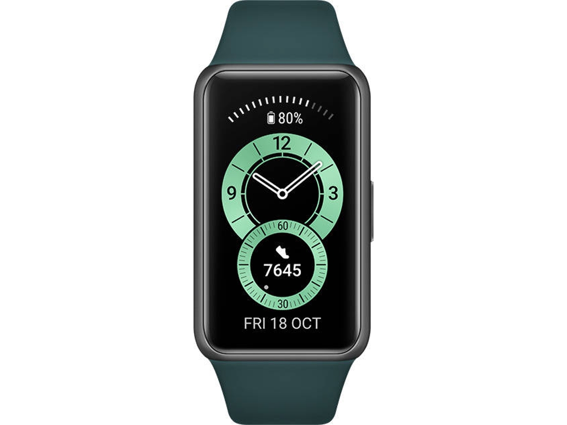 Pulseira Desportiva HUAWEI Band 6 (Bluetooth - Suporta SpO2 - Até 14 dias de Autonomia - Verde)