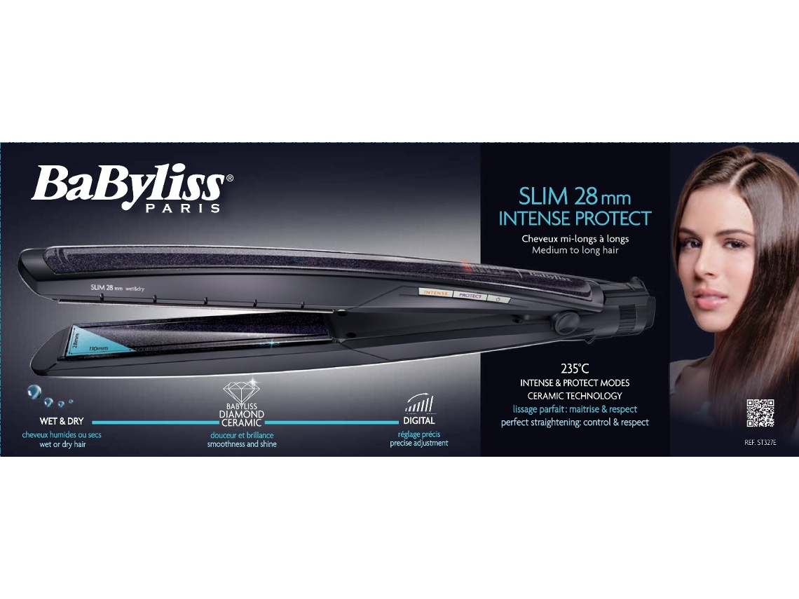 Alisador de Cabelo BABYLISS ST327E  (Cerâmica - 180 °C - 235 °C )