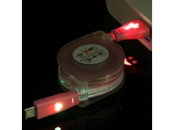 Cabo de Dados LAXISCREED Rosa Usb com Smiley Iluminado