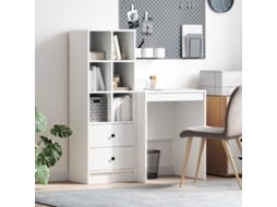 Vidaxl Mesa Com Gaveta Com Prateleira Com Armazenamento 2 Pcs Branco