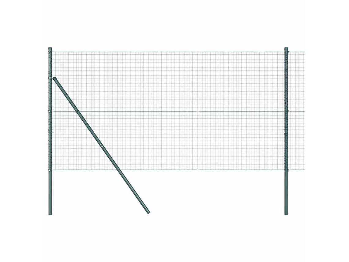 Conjunto 1 Poste De Cerca Vidaxl Verde Aço (10 X 1 M)