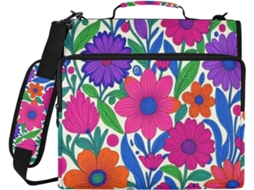 Arte Popular Mexicana, Herança Otomi Bordado Floral Padrão 00001_00004, Arquivo de 3 Argolas com Data Escolar