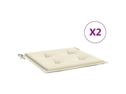 Chair Cushion, Chair Cushions Vidaxl Creme Tecido (40 X 40 X 4 Cm)