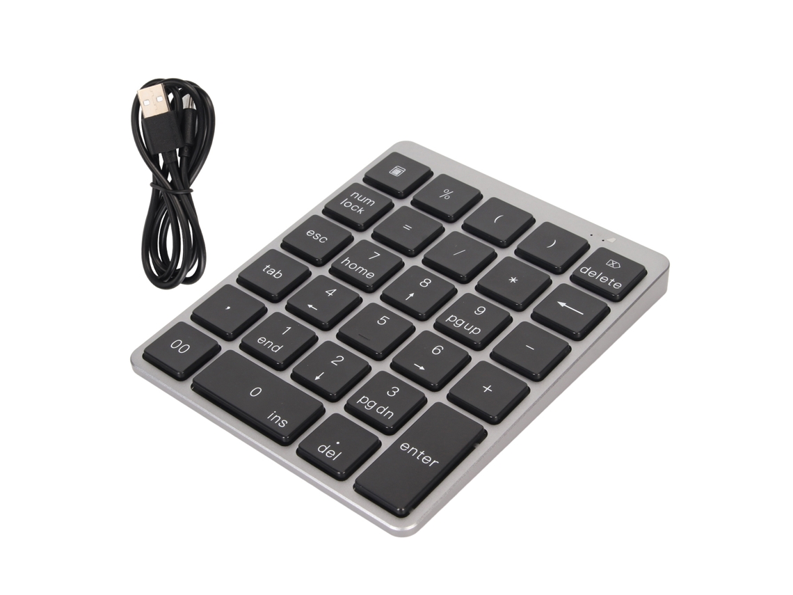 Teclado Numérico Mini Usb Com Fio De 28 Teclas