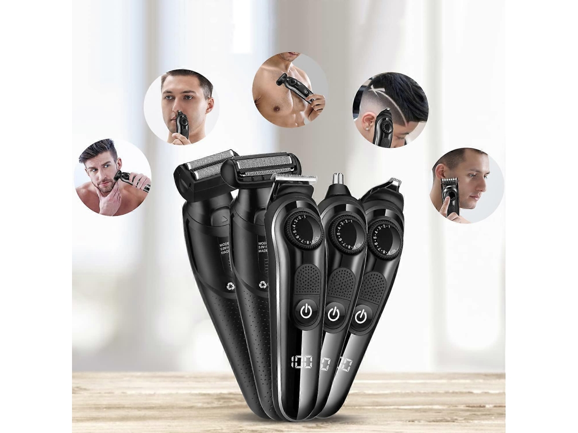 Kit De Cuidado Pessoal Multifuncional, Preto, Múltiplas Cabeças, Para Barba E Corpo