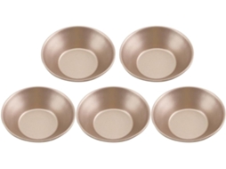 Conjunto de 5 formas redondas para tarteletes, em Carbono Dourado
