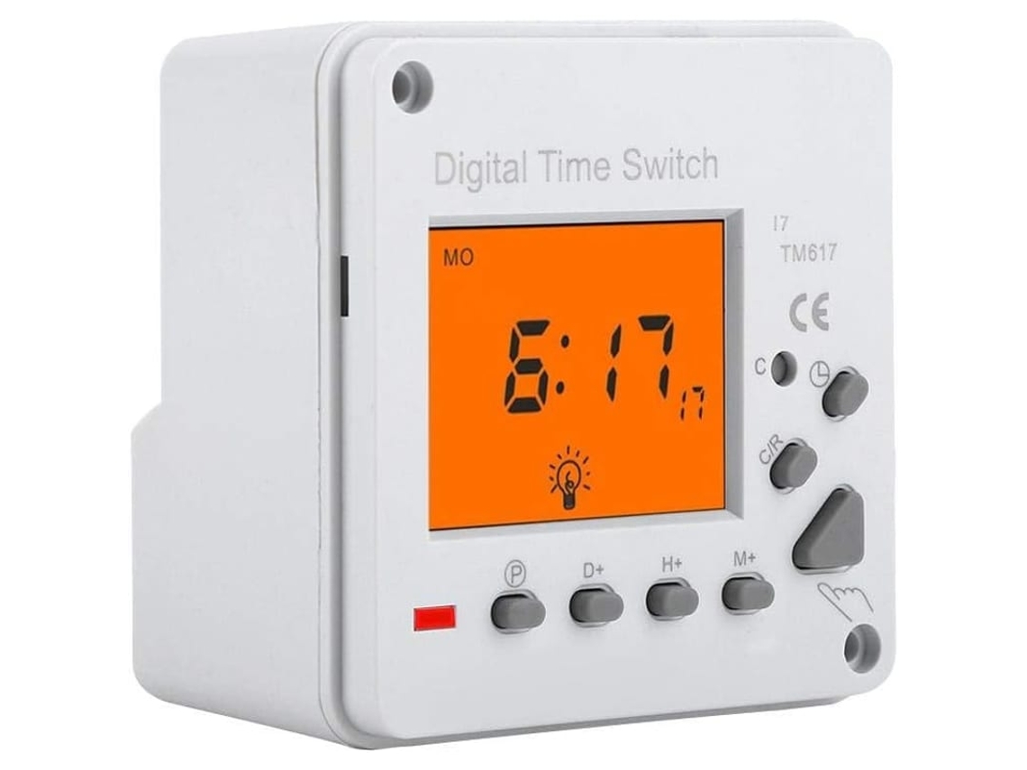 Timer Digital Elétrico Programável Interruptor Temporizador Inteligente Com Visor Retroiluminado