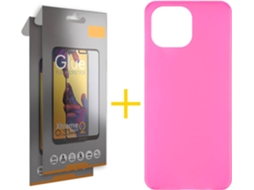 Capa e 2 Películas Apple iPhone 13 Pro Max SKYHE Liso Rosa
