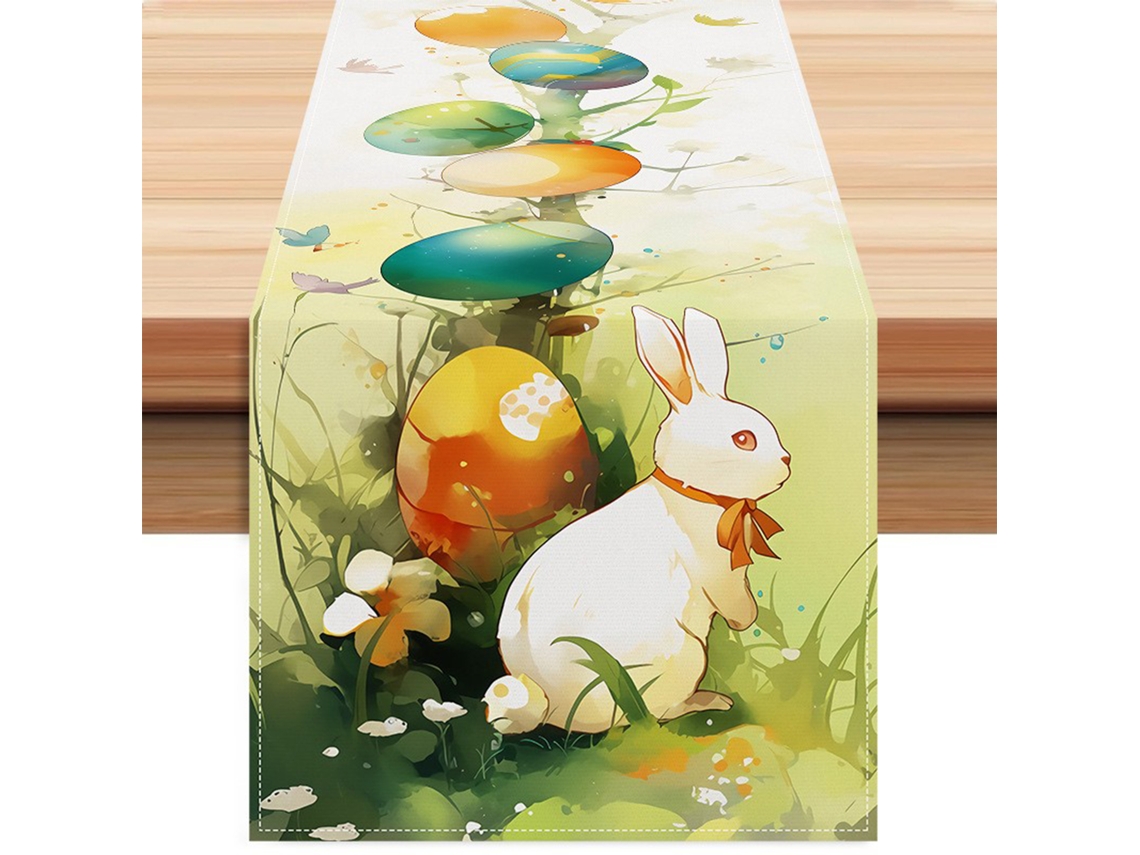 Laxiscreed Rolo De Mesa Com Coelhinho Da Páscoa Para Decoração Festiva E Eventos Especiais